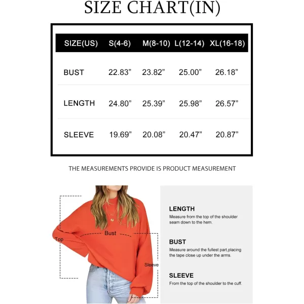imageANRABESS Womens Mock Neck Batwing Sleeve 2024 Spring Oversized Sweater Casual Ribbed Knit Tunic Pullover TopOrange