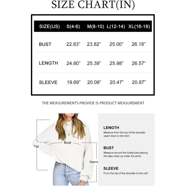 imageANRABESS Womens Mock Neck Batwing Sleeve 2024 Spring Oversized Sweater Casual Ribbed Knit Tunic Pullover TopWhite
