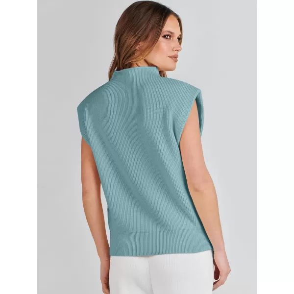 imageANRABESS Womens Mock Neck Sleeveless Sweater Vest Casual Solid Cap Sleeve Knit Pullover Tank Tops 2024 Spring ClothesMint