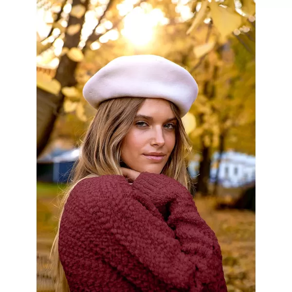 imageANRABESS Womens Open Front Fuzzy Cardigan Sweaters Batwing Sleeve Lightweight Oversized Loose Knit Sweater with PocketsWine Red