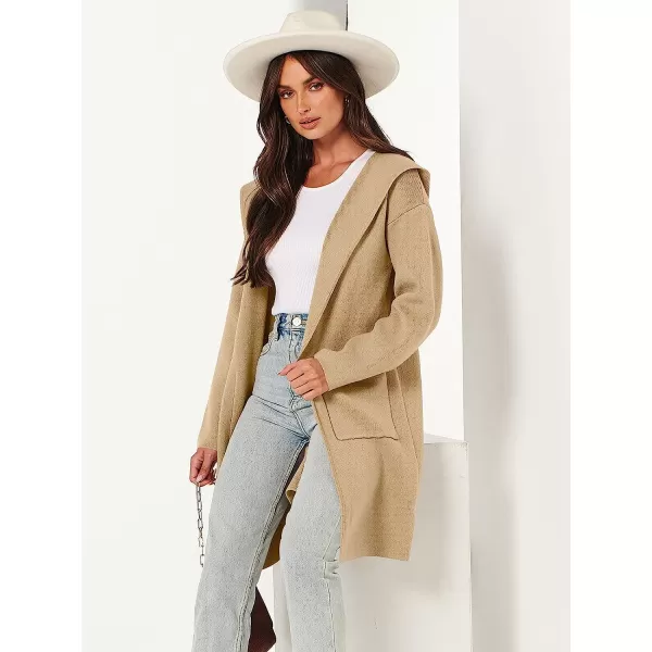 imageANRABESS Womens Open Front Long Sleeve Oversized Hoodie Cardigan Coat Casual Pockets Knit Cotigan SweaterAlmond