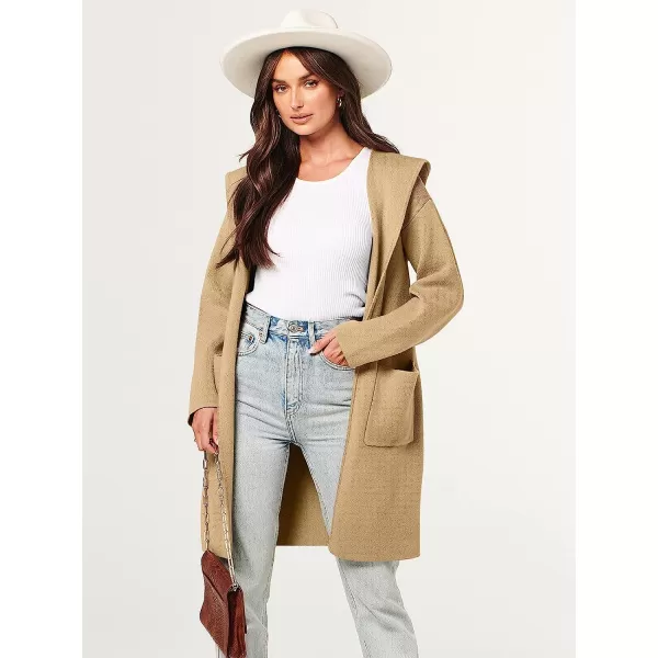 imageANRABESS Womens Open Front Long Sleeve Oversized Hoodie Cardigan Coat Casual Pockets Knit Cotigan SweaterAlmond
