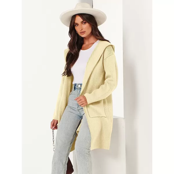 imageANRABESS Womens Open Front Long Sleeve Oversized Hoodie Cardigan Coat Casual Pockets Knit Cotigan SweaterBeige