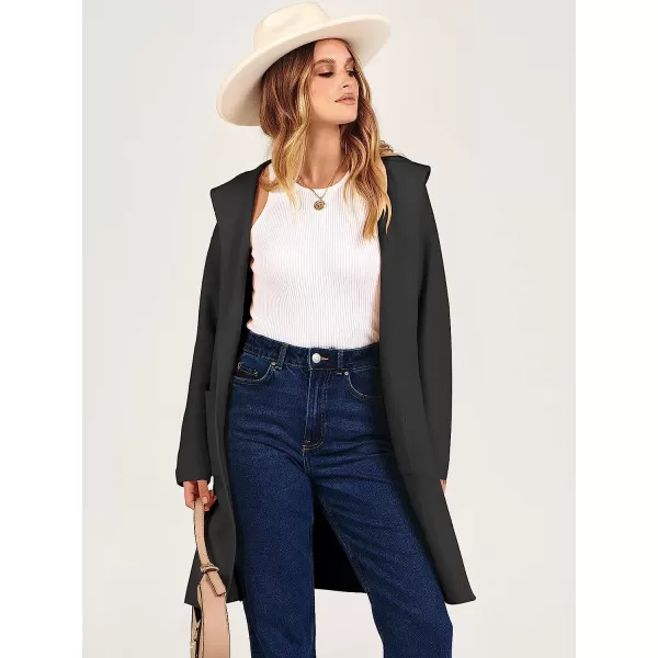 imageANRABESS Womens Open Front Long Sleeve Oversized Hoodie Cardigan Coat Casual Pockets Knit Cotigan SweaterBlack