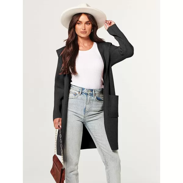 imageANRABESS Womens Open Front Long Sleeve Oversized Hoodie Cardigan Coat Casual Pockets Knit Cotigan SweaterBlack