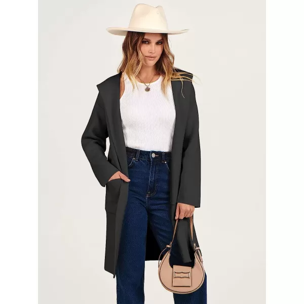 imageANRABESS Womens Open Front Long Sleeve Oversized Hoodie Cardigan Coat Casual Pockets Knit Cotigan SweaterBlack