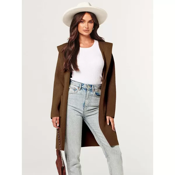 imageANRABESS Womens Open Front Long Sleeve Oversized Hoodie Cardigan Coat Casual Pockets Knit Cotigan SweaterBrown