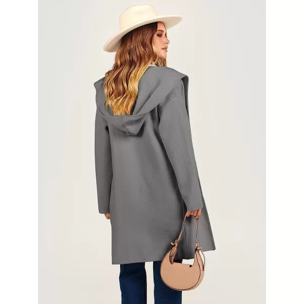 imageANRABESS Womens Open Front Long Sleeve Oversized Hoodie Cardigan Coat Casual Pockets Knit Cotigan SweaterGray