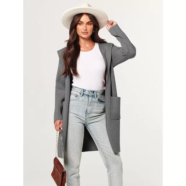 imageANRABESS Womens Open Front Long Sleeve Oversized Hoodie Cardigan Coat Casual Pockets Knit Cotigan SweaterGray