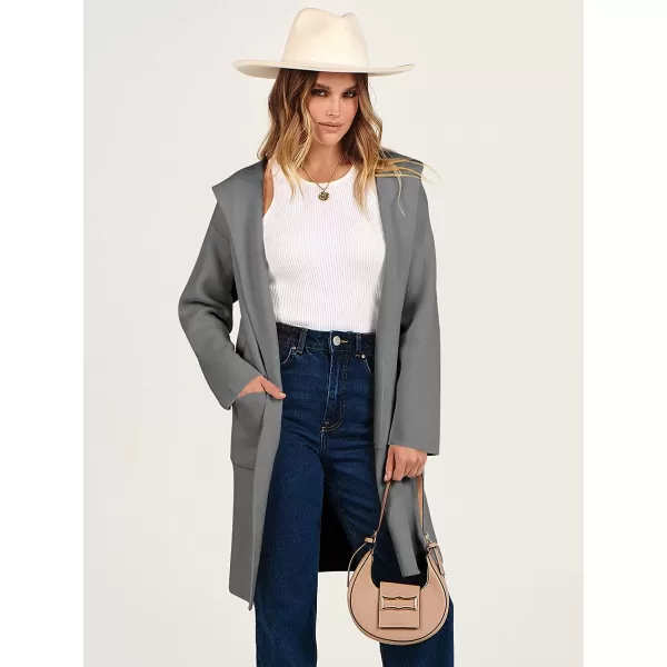 imageANRABESS Womens Open Front Long Sleeve Oversized Hoodie Cardigan Coat Casual Pockets Knit Cotigan SweaterGray