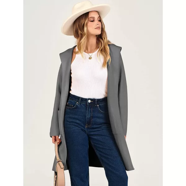 imageANRABESS Womens Open Front Long Sleeve Oversized Hoodie Cardigan Coat Casual Pockets Knit Cotigan SweaterGray