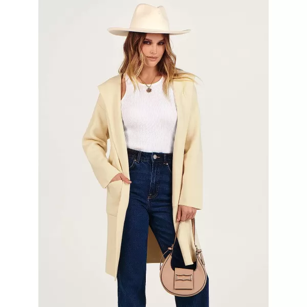 imageANRABESS Womens Open Front Long Sleeve Oversized Hoodie Cardigan Coat Casual Pockets Knit Cotigan SweaterKhaki Beige