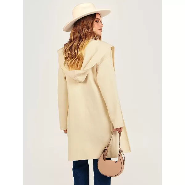 imageANRABESS Womens Open Front Long Sleeve Oversized Hoodie Cardigan Coat Casual Pockets Knit Cotigan SweaterKhaki Beige