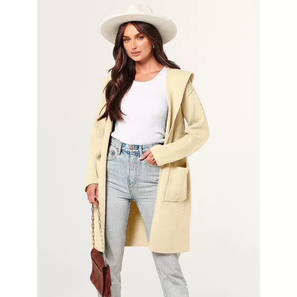 imageANRABESS Womens Open Front Long Sleeve Oversized Hoodie Cardigan Coat Casual Pockets Knit Cotigan SweaterKhaki Beige