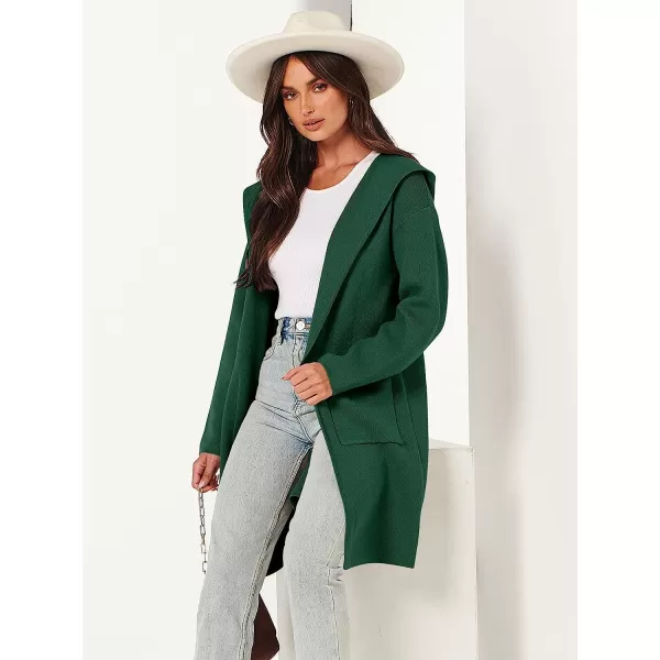 imageANRABESS Womens Open Front Long Sleeve Oversized Hoodie Cardigan Coat Casual Pockets Knit Cotigan SweaterOpal Green