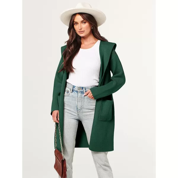 imageANRABESS Womens Open Front Long Sleeve Oversized Hoodie Cardigan Coat Casual Pockets Knit Cotigan SweaterOpal Green
