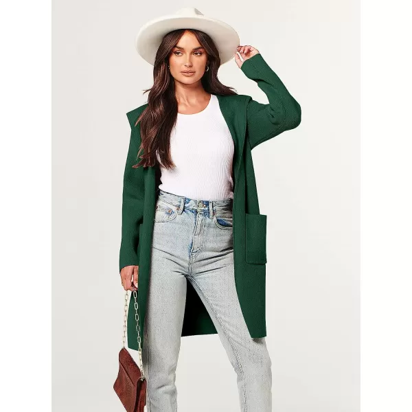 imageANRABESS Womens Open Front Long Sleeve Oversized Hoodie Cardigan Coat Casual Pockets Knit Cotigan SweaterOpal Green