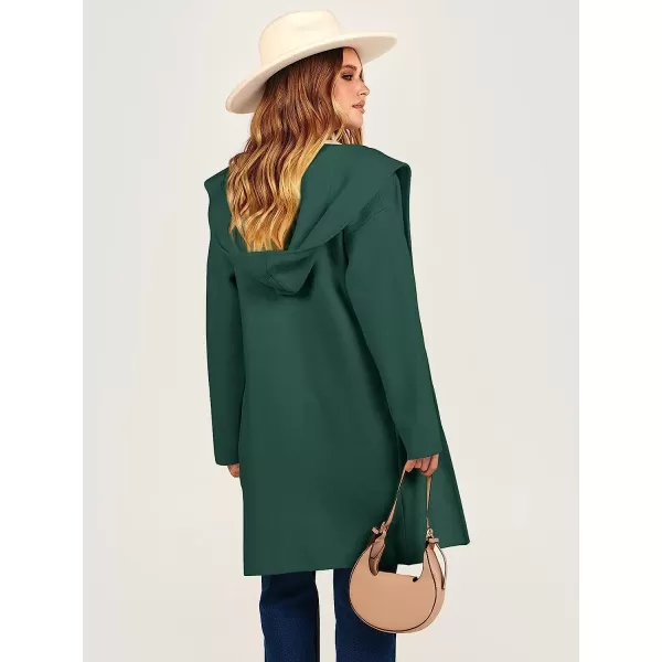 imageANRABESS Womens Open Front Long Sleeve Oversized Hoodie Cardigan Coat Casual Pockets Knit Cotigan SweaterOpal Green