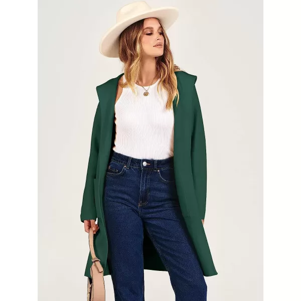 imageANRABESS Womens Open Front Long Sleeve Oversized Hoodie Cardigan Coat Casual Pockets Knit Cotigan SweaterOpal Green