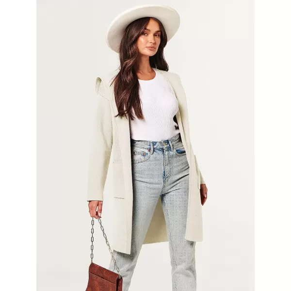 imageANRABESS Womens Open Front Long Sleeve Oversized Hoodie Cardigan Coat Casual Pockets Knit Cotigan SweaterWhite