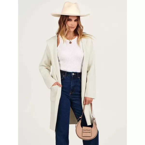 imageANRABESS Womens Open Front Long Sleeve Oversized Hoodie Cardigan Coat Casual Pockets Knit Cotigan SweaterWhite