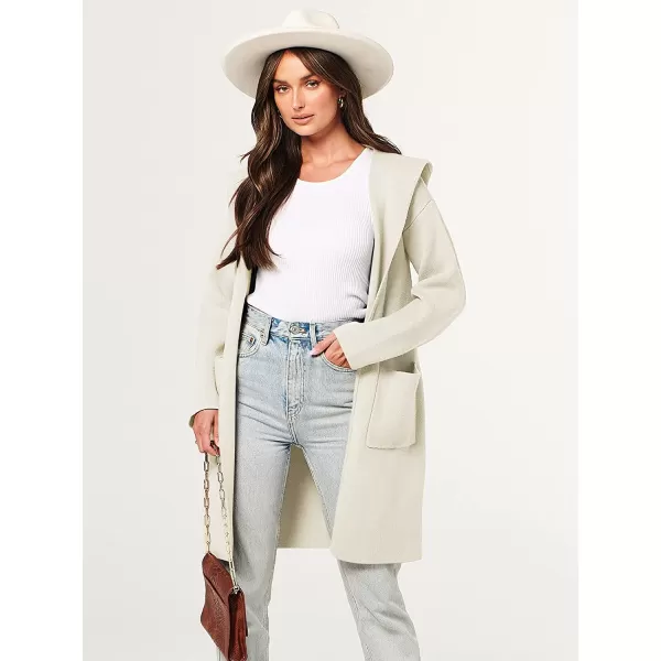 imageANRABESS Womens Open Front Long Sleeve Oversized Hoodie Cardigan Coat Casual Pockets Knit Cotigan SweaterWhite