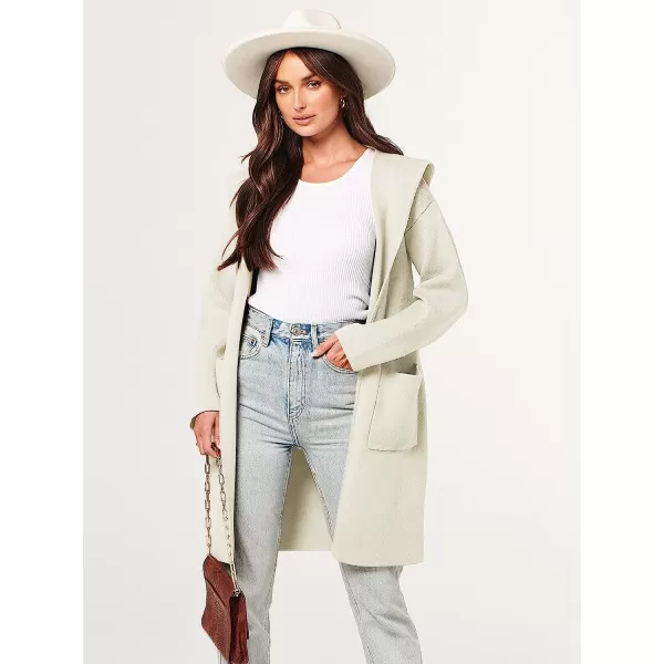 imageANRABESS Womens Open Front Long Sleeve Oversized Hoodie Cardigan Coat Casual Pockets Knit Cotigan SweaterWhite