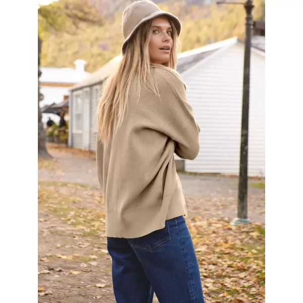 imageANRABESS Womens Open Front Oversized Chunky Knit Long Sleeve Casual Loose Fall Fashion Sweaters CardiganApricot