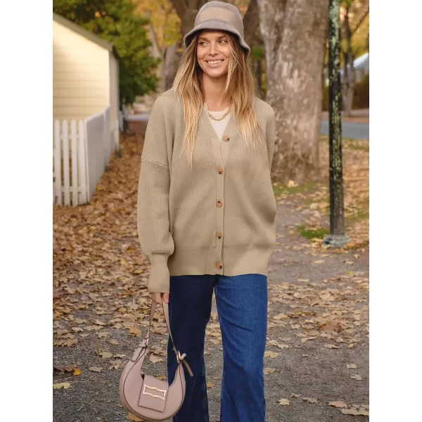 imageANRABESS Womens Open Front Oversized Chunky Knit Long Sleeve Casual Loose Fall Fashion Sweaters CardiganApricot