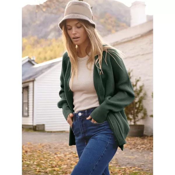 imageANRABESS Womens Open Front Oversized Chunky Knit Long Sleeve Casual Loose Fall Fashion Sweaters CardiganArmy Green