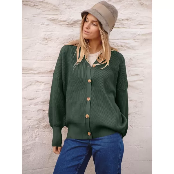 imageANRABESS Womens Open Front Oversized Chunky Knit Long Sleeve Casual Loose Fall Fashion Sweaters CardiganArmy Green