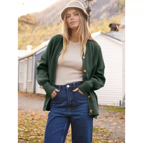 imageANRABESS Womens Open Front Oversized Chunky Knit Long Sleeve Casual Loose Fall Fashion Sweaters CardiganArmy Green