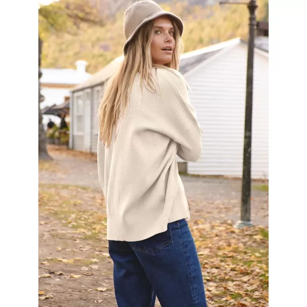 imageANRABESS Womens Open Front Oversized Chunky Knit Long Sleeve Casual Loose Fall Fashion Sweaters CardiganBeige