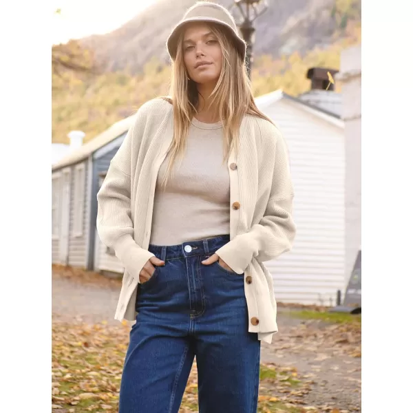 imageANRABESS Womens Open Front Oversized Chunky Knit Long Sleeve Casual Loose Fall Fashion Sweaters CardiganBeige