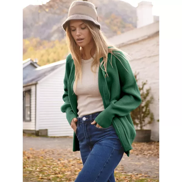 imageANRABESS Womens Open Front Oversized Chunky Knit Long Sleeve Casual Loose Fall Fashion Sweaters CardiganGray Green