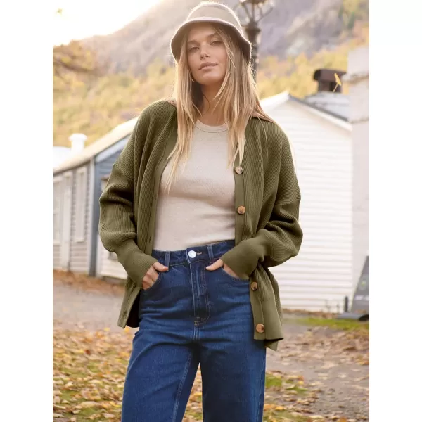 imageANRABESS Womens Open Front Oversized Chunky Knit Long Sleeve Casual Loose Fall Fashion Sweaters CardiganLight Brown