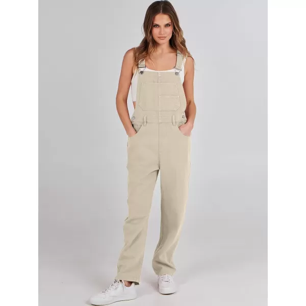 imageANRABESS Womens Overalls Casual Loose Fit Adjustable Strap Denim Bib Overall Jeans Pants JumpsuitsApricot