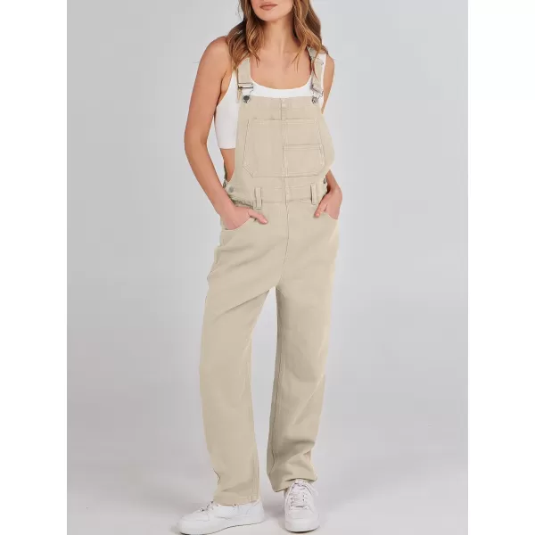 imageANRABESS Womens Overalls Casual Loose Fit Adjustable Strap Denim Bib Overall Jeans Pants JumpsuitsApricot