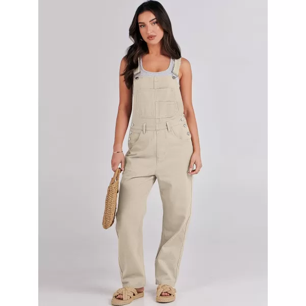 imageANRABESS Womens Overalls Casual Loose Fit Adjustable Strap Denim Bib Overall Jeans Pants JumpsuitsApricot