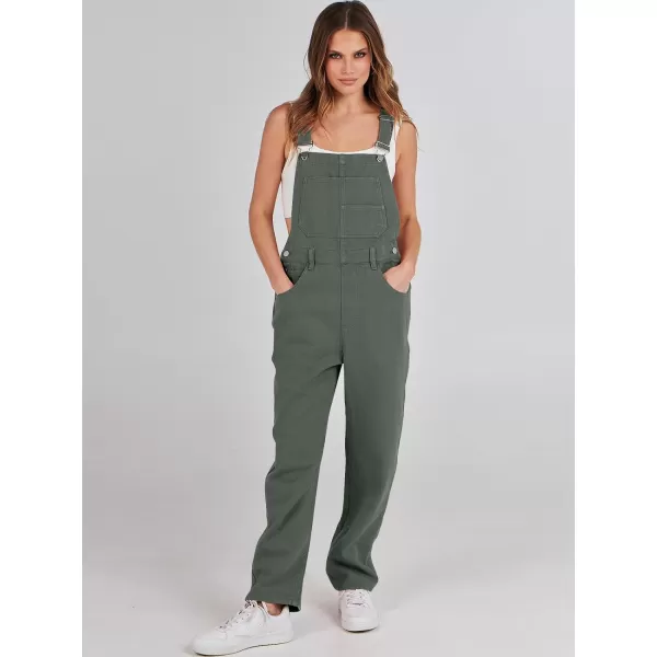 imageANRABESS Womens Overalls Casual Loose Fit Adjustable Strap Denim Bib Overall Jeans Pants JumpsuitsArmy Green