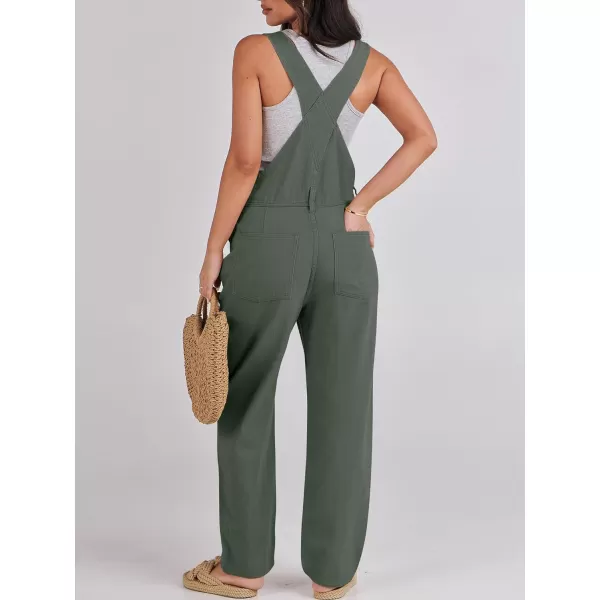 imageANRABESS Womens Overalls Casual Loose Fit Adjustable Strap Denim Bib Overall Jeans Pants JumpsuitsArmy Green
