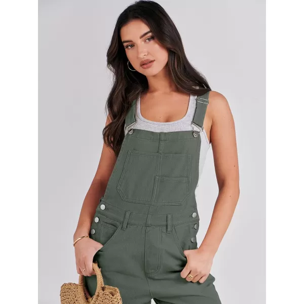 imageANRABESS Womens Overalls Casual Loose Fit Adjustable Strap Denim Bib Overall Jeans Pants JumpsuitsArmy Green