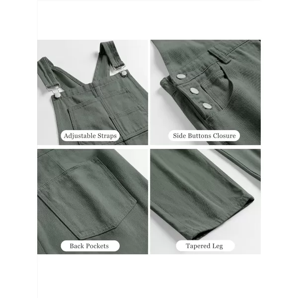 imageANRABESS Womens Overalls Casual Loose Fit Adjustable Strap Denim Bib Overall Jeans Pants JumpsuitsArmy Green