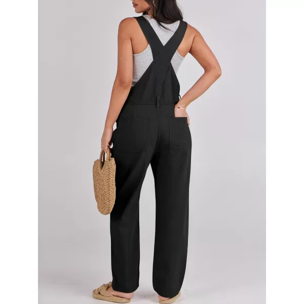 imageANRABESS Womens Overalls Casual Loose Fit Adjustable Strap Denim Bib Overall Jeans Pants JumpsuitsBlack
