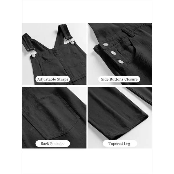 imageANRABESS Womens Overalls Casual Loose Fit Adjustable Strap Denim Bib Overall Jeans Pants JumpsuitsBlack