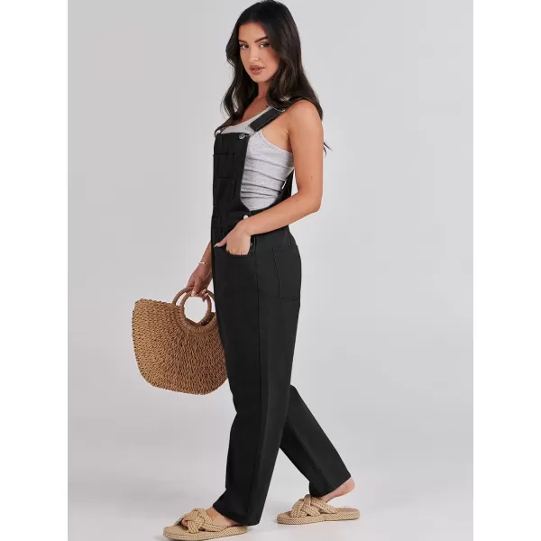 imageANRABESS Womens Overalls Casual Loose Fit Adjustable Strap Denim Bib Overall Jeans Pants JumpsuitsBlack