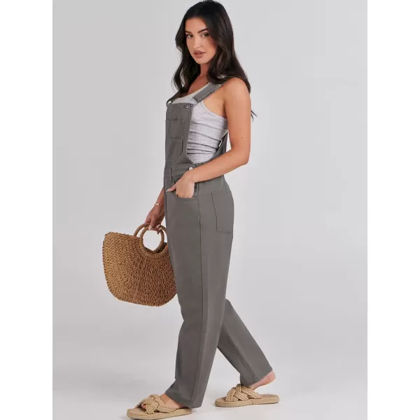 imageANRABESS Womens Overalls Casual Loose Fit Adjustable Strap Denim Bib Overall Jeans Pants JumpsuitsDeep Gray