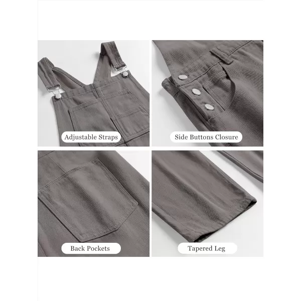 imageANRABESS Womens Overalls Casual Loose Fit Adjustable Strap Denim Bib Overall Jeans Pants JumpsuitsDeep Gray