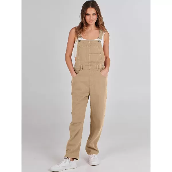 imageANRABESS Womens Overalls Casual Loose Fit Adjustable Strap Denim Bib Overall Jeans Pants JumpsuitsKhaki
