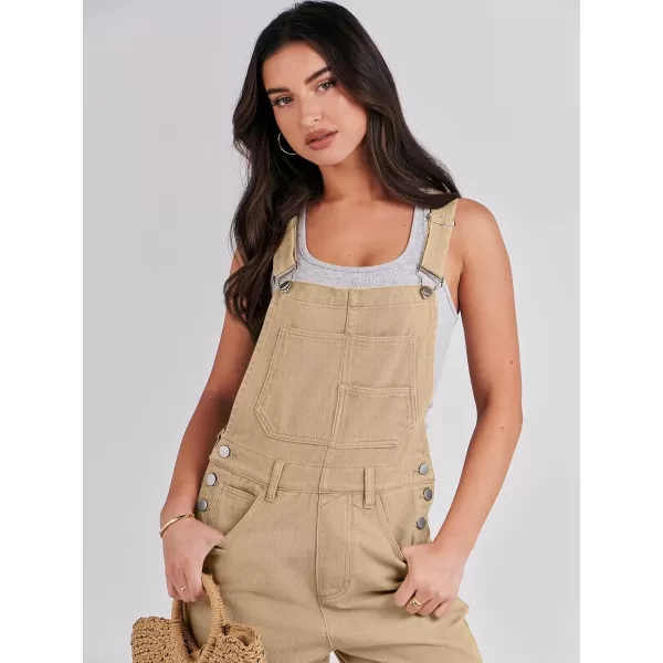 imageANRABESS Womens Overalls Casual Loose Fit Adjustable Strap Denim Bib Overall Jeans Pants JumpsuitsKhaki